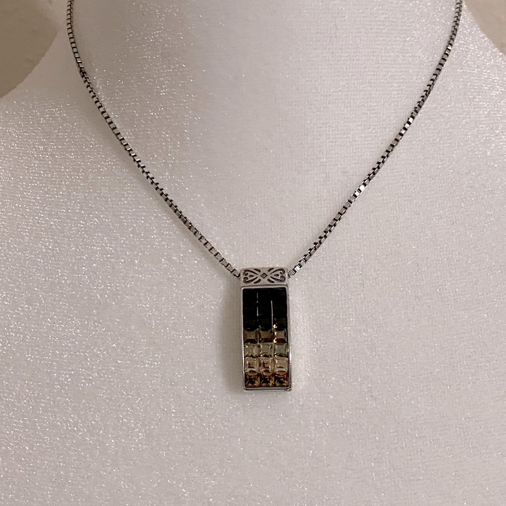 Brighton Topaz Ombré Bar Necklace - Picture 2 of 5